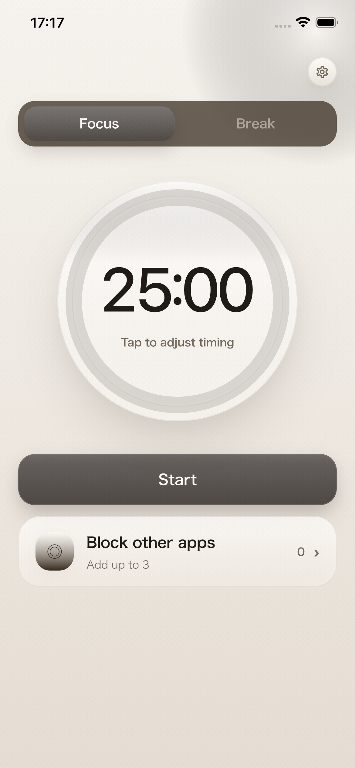 QuietFocus Pomodoro app preview